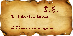 Marinkovics Emese névjegykártya