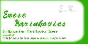 emese marinkovics business card